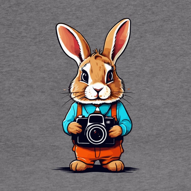 cute bunny holding camera by Maria Murtaza